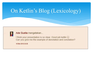 On Ketlin’s Blog (Lexicology)
 