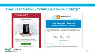 EMAIL-РАССЫЛКИ – “ХОРОША ЛОЖКА К ОБЕДУ”
13
 