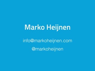Marko Heijnen
info@markoheijnen.com
@markoheijnen
 