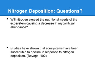 Mycorrhizal presentation, Megan McLin, Hubbard Brook REU talks 