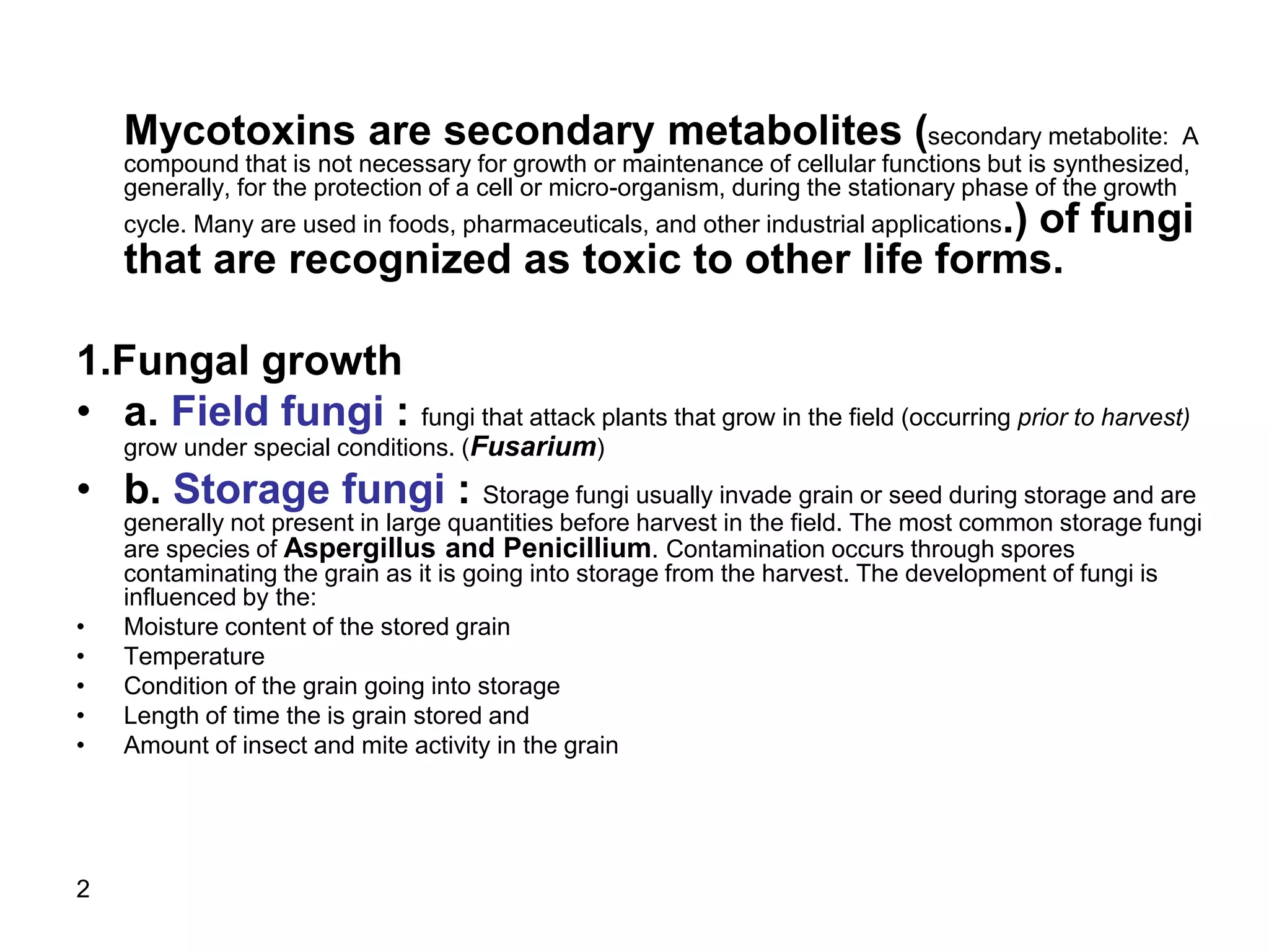 Mycotoxin, aflatoxin, | PPT