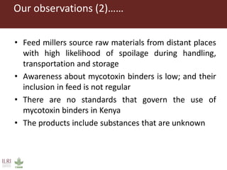 Mycotoxin binders: An option for safer milk in Kenya?