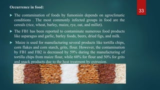 Mycotoxins types and characterization