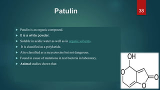 Mycotoxins types and characterization