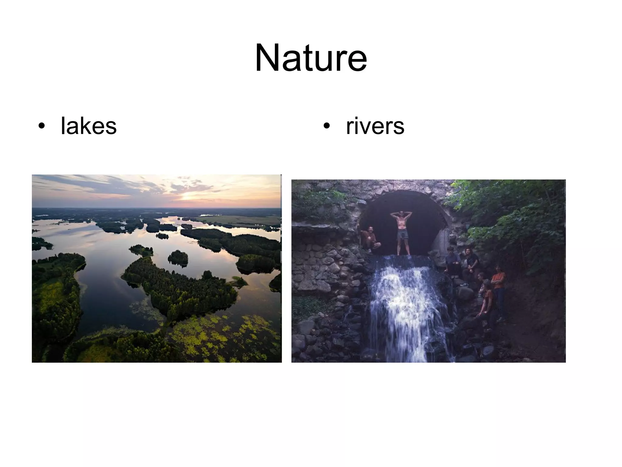 Nature lakes rivers 