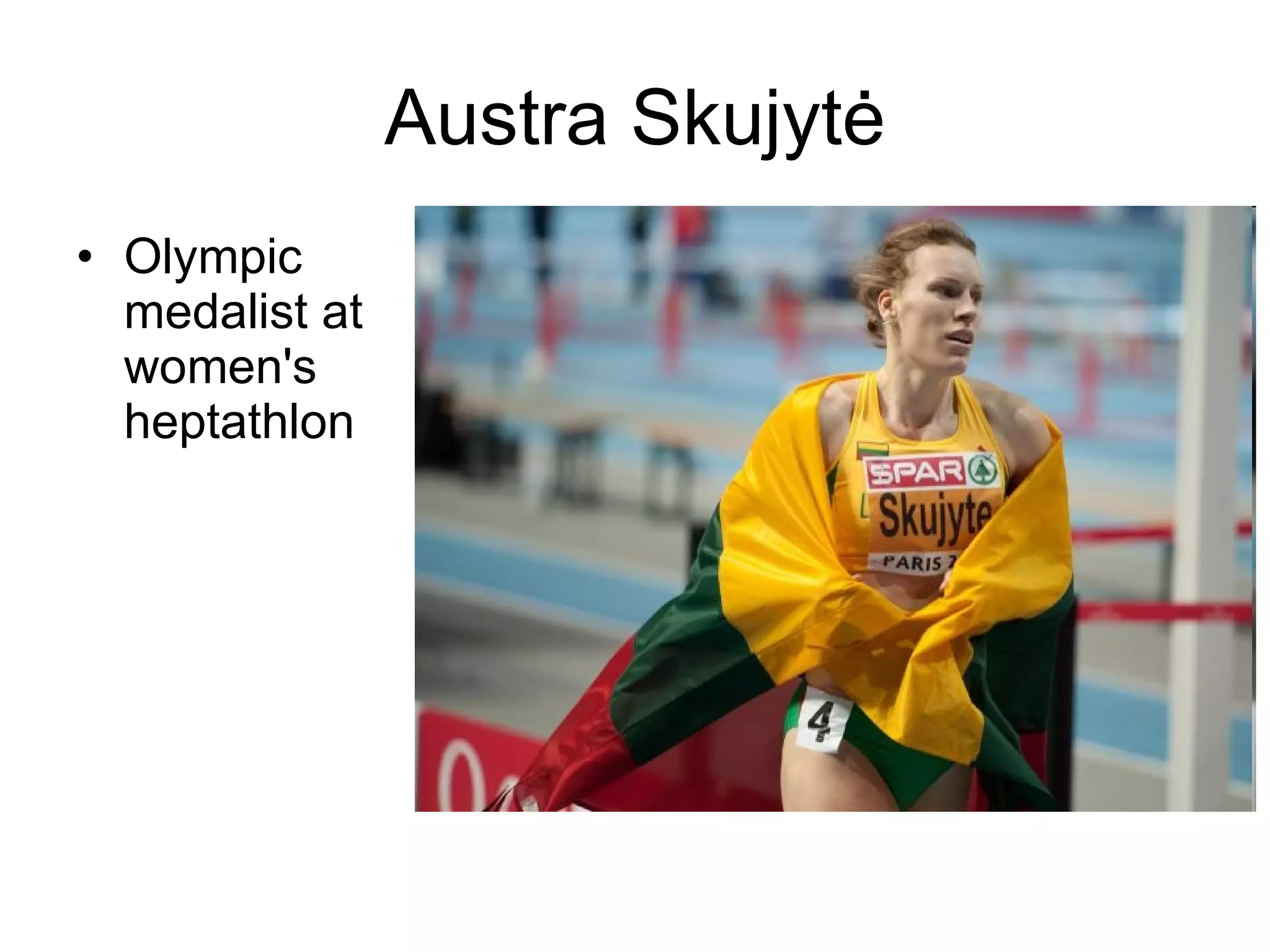 Austra Skujytė Olympic medalist at women's heptathlon  