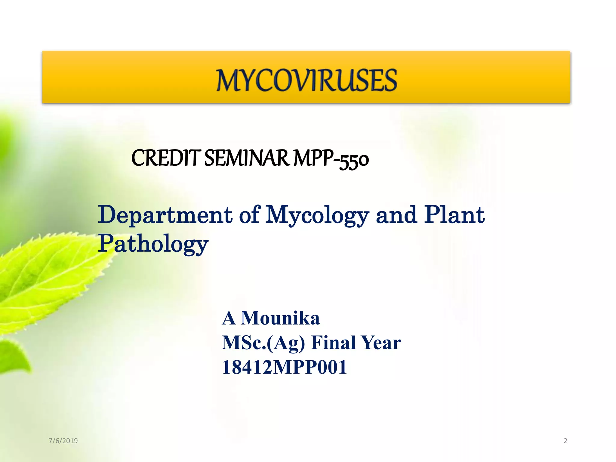 mycoviruses presentation 1.pptx | Free Download