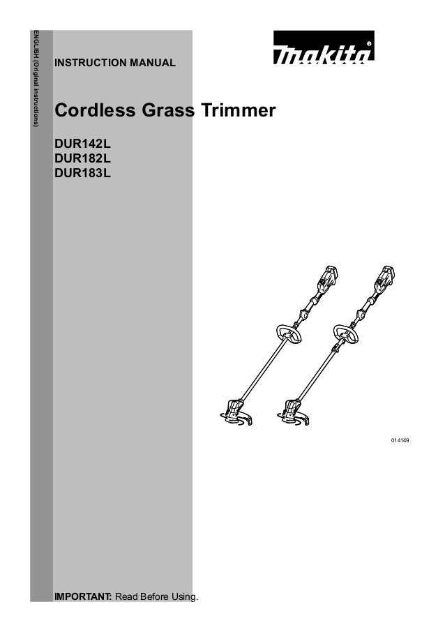 makita string trimmer manual