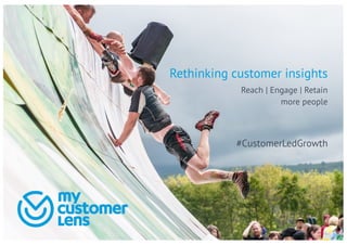 Rethinking customer insights
Reach | Engage | Retain
more people
#CustomerLedGrowth
 