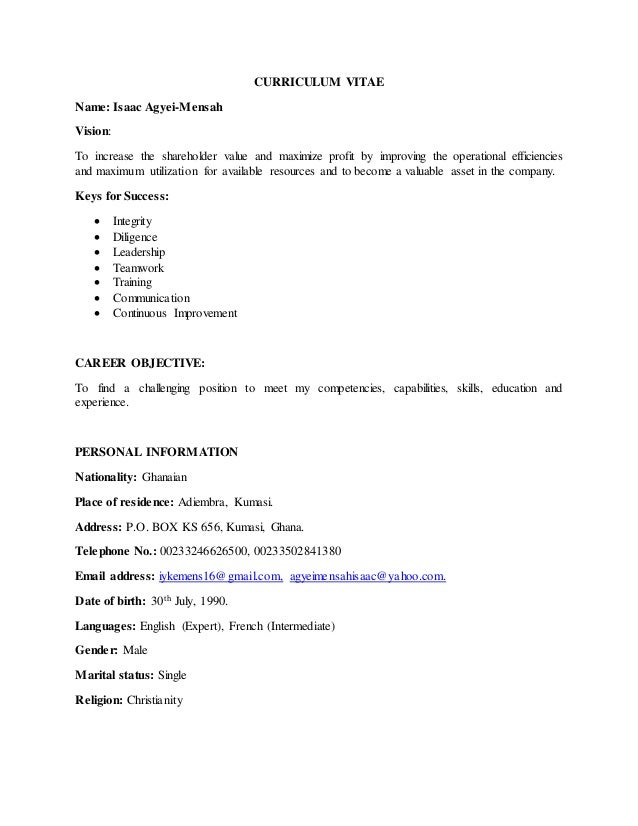My Cv 2