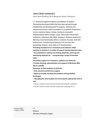 My cv (IT) | DOC