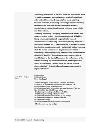 My cv (IT) | DOC