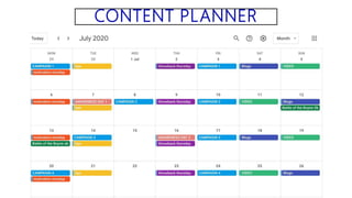 CONTENT PLANNER
 