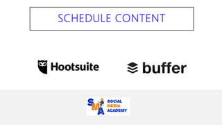 SCHEDULE CONTENT
 