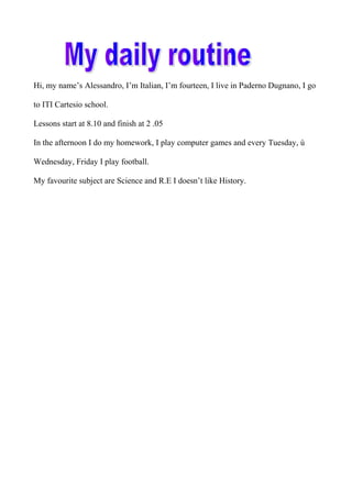 My daily routine | PDF