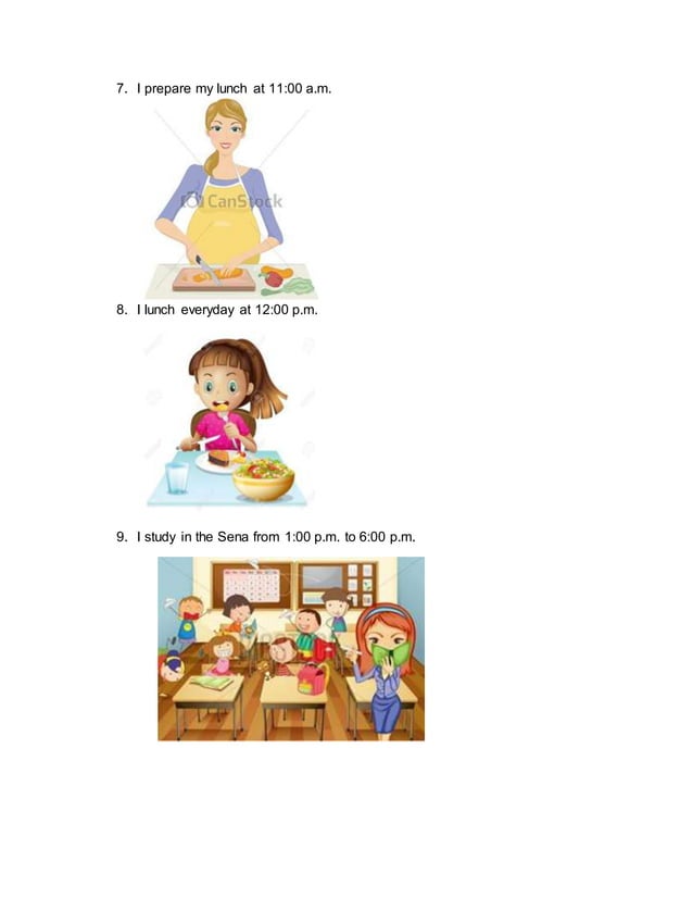 My daily routine evidence 2 | DOCX