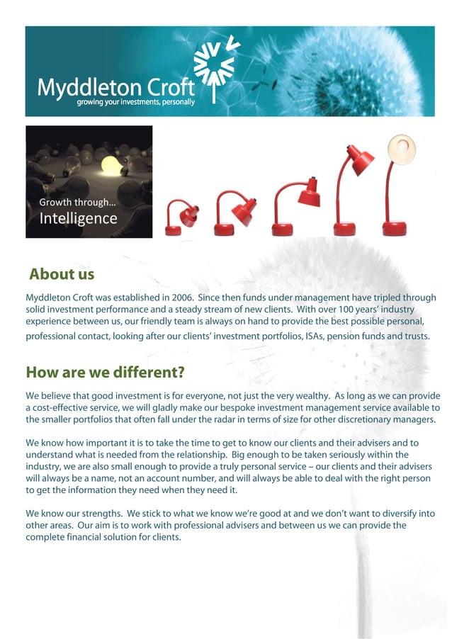 Myddleton Croft Brochure | PDF