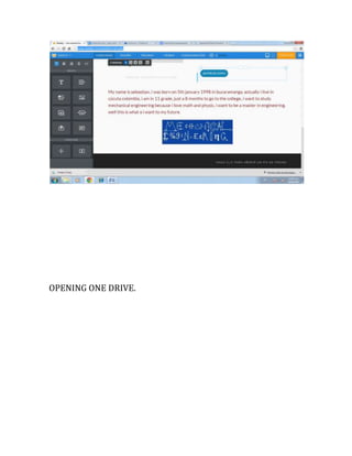 OPENING ONE DRIVE.
 