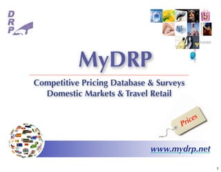 MyDRP
Competitive Pricing Database & Surveys
  Domestic Markets & Travel Retail




                             www.mydrp.net

                                             1
 