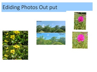 Ediding Photos Out put
 