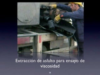 Extracción de asfalto para ensayo de
viscosidad
58
!!
 