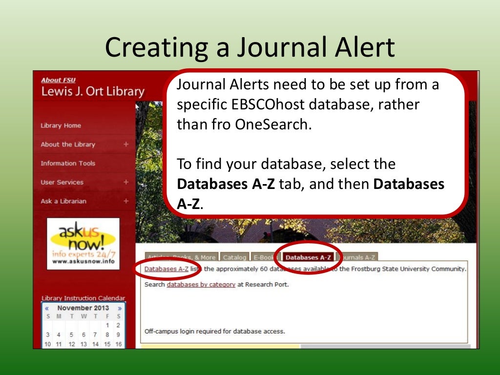 Save citations and create search and journal alerts in Save citations and create search and journal alerts in