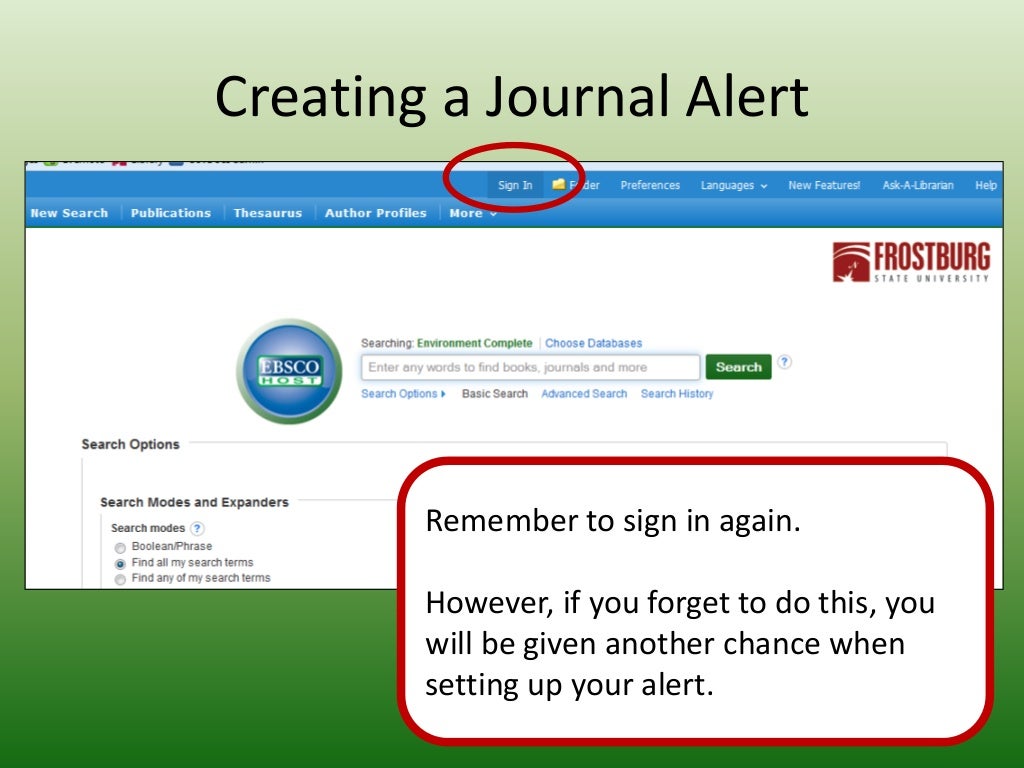 Save citations and create search and journal alerts in