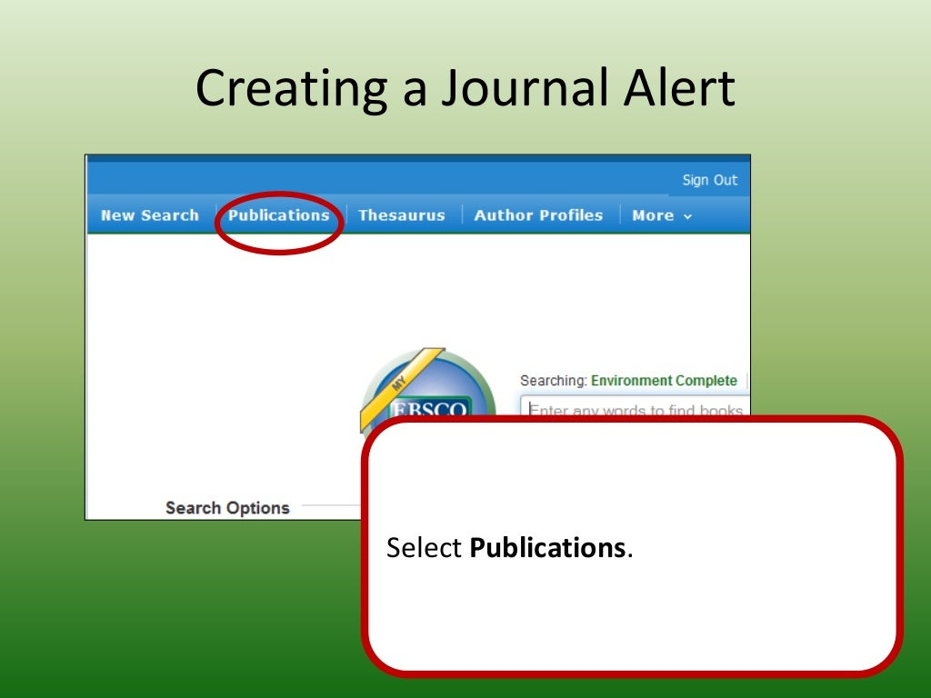 Save citations and create search and journal alerts in