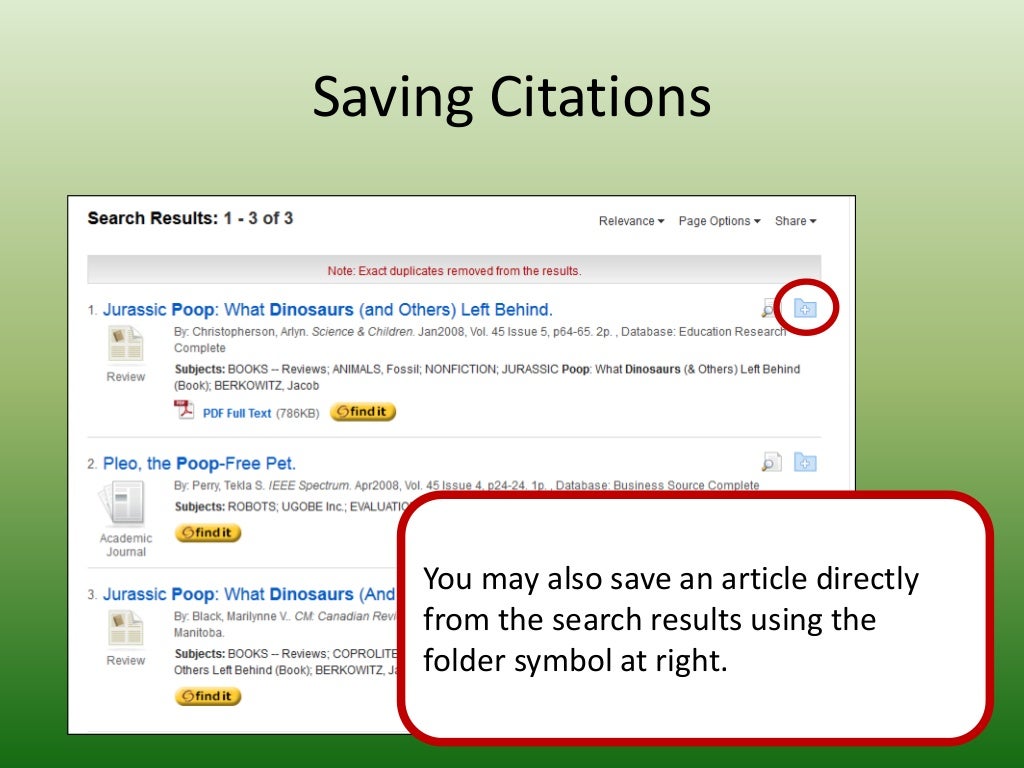 Save citations and create search and journal alerts in