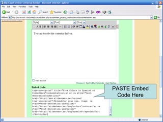 Paste Embedded Code in Box PASTE Embed Code Here