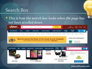 www.asifhussain.com
Search Box
This is how the search box looks when the page has
not been scrolled down
 