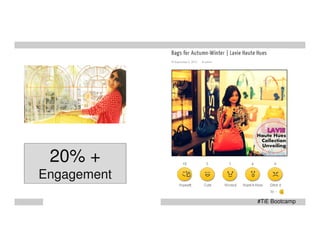20% +
Engagement
#TiE Bootcamp

 