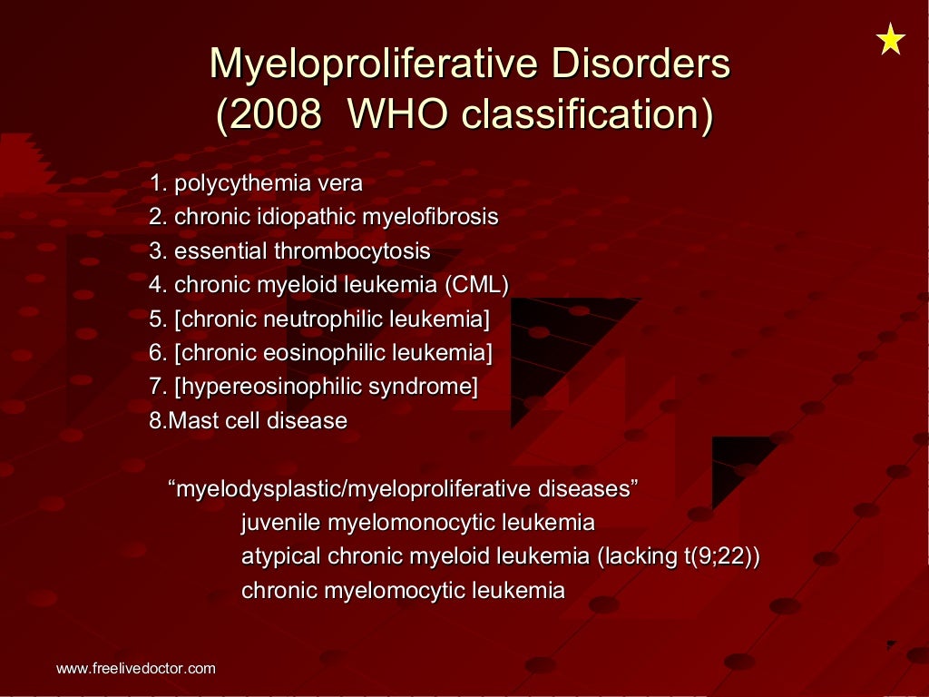 Myeloproliferative disorders