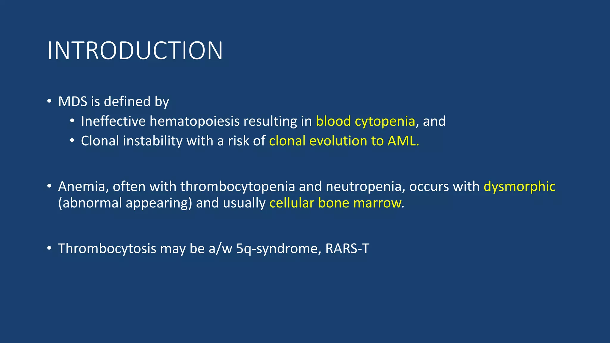 Myelodysplastic syndrome | PPTX