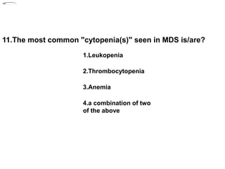 Myelodysplasticsyndromes