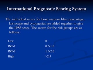 Ipms Z Score MYELODYSPLASTICSYNDROMES.ppt