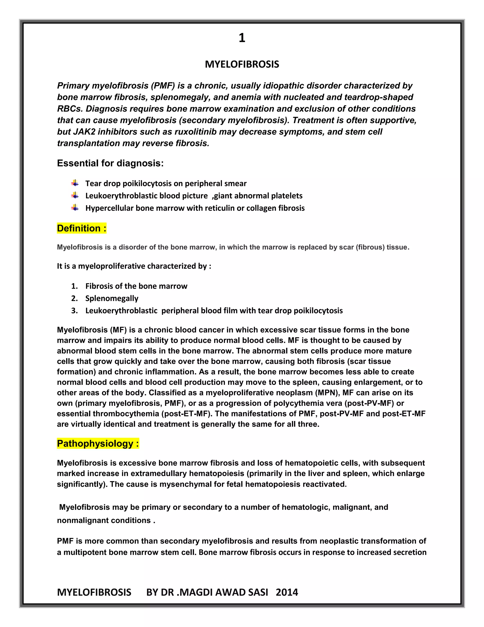 Myelofibrosis | PDF
