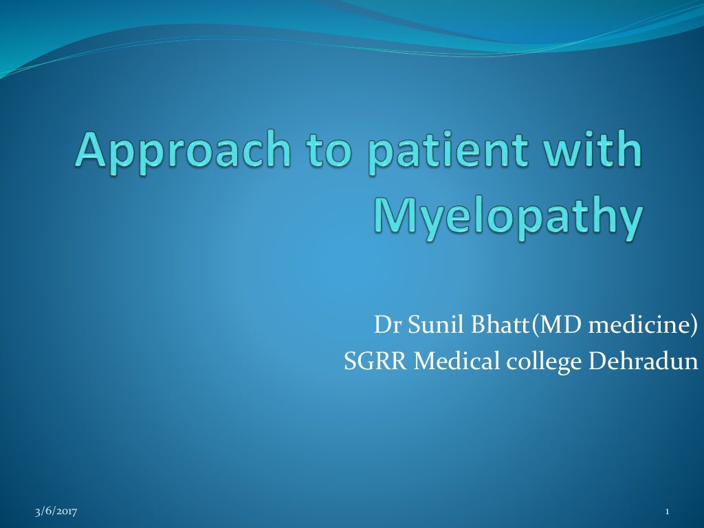 Myelopathy 1