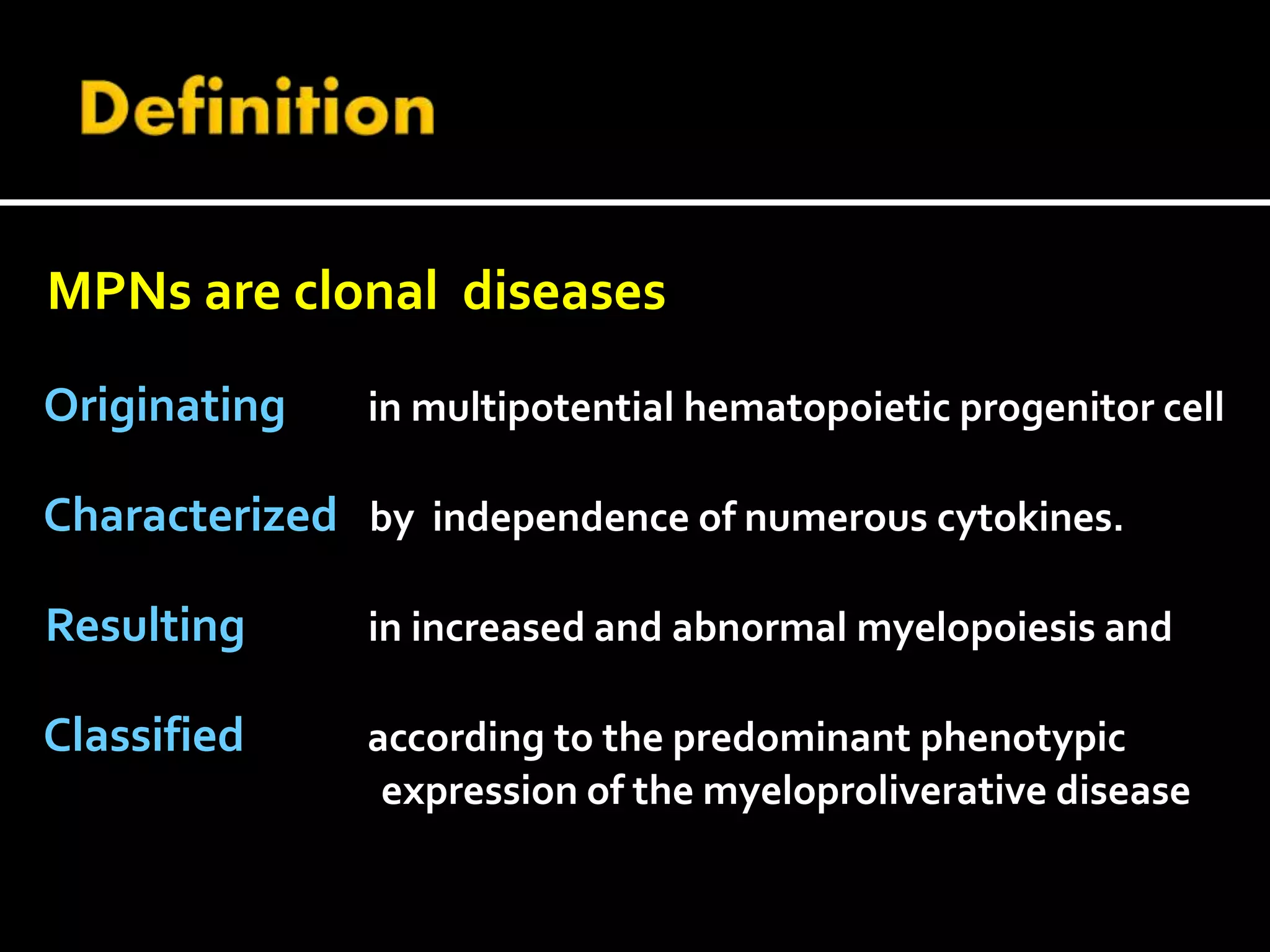 Myeloproliferative neoplasms for students | PPTX | Blood Disorders ...