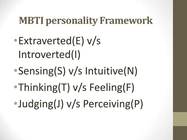 Myers Briggs Test Indicator Ppt