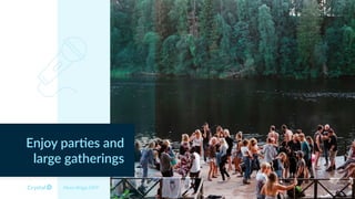 Enjoy par+es and
large gatherings
Myers Briggs ESFP
 