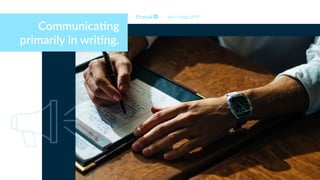 Communica)ng
primarily in wri)ng.
Myers Briggs INTP
 