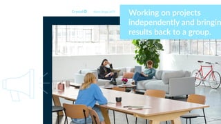 Working on projects
independently and bringin
results back to a group.
Myers Briggs INTP
 