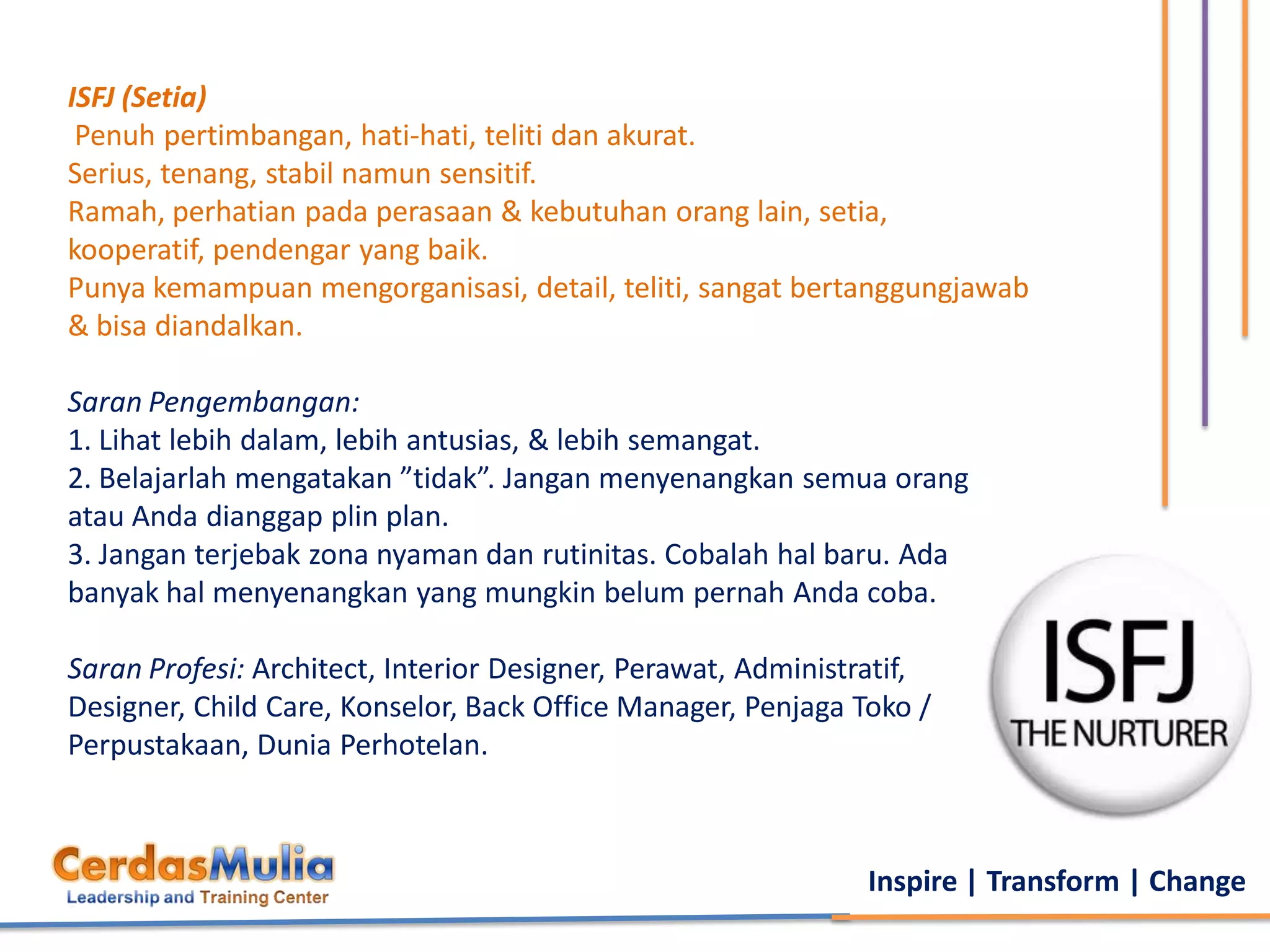 Myers Briggs MBTI Personality Types Indonesia | PDF