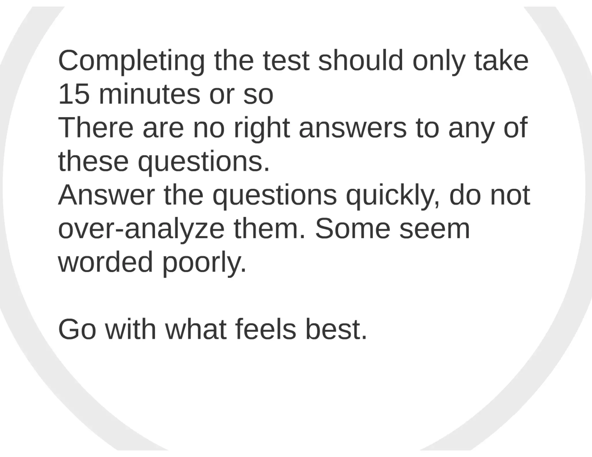 Myers briggs Personality Type Test