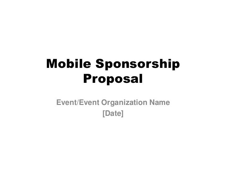 event mobile app sponsor proposal template app proposal template