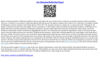 My Experience At A Museum | PDF