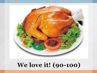 We love it! (90-100)
 