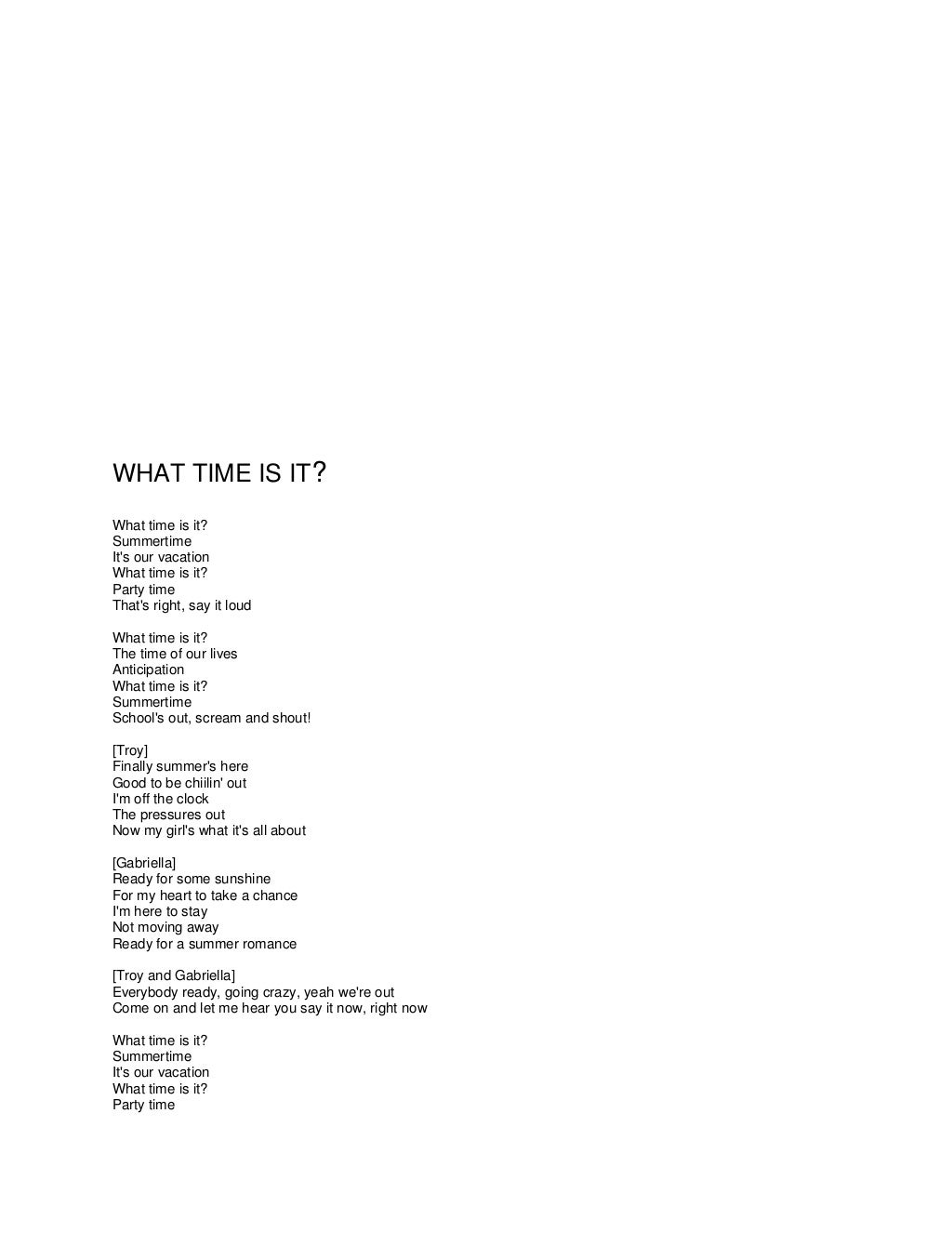 My favorite lyrics