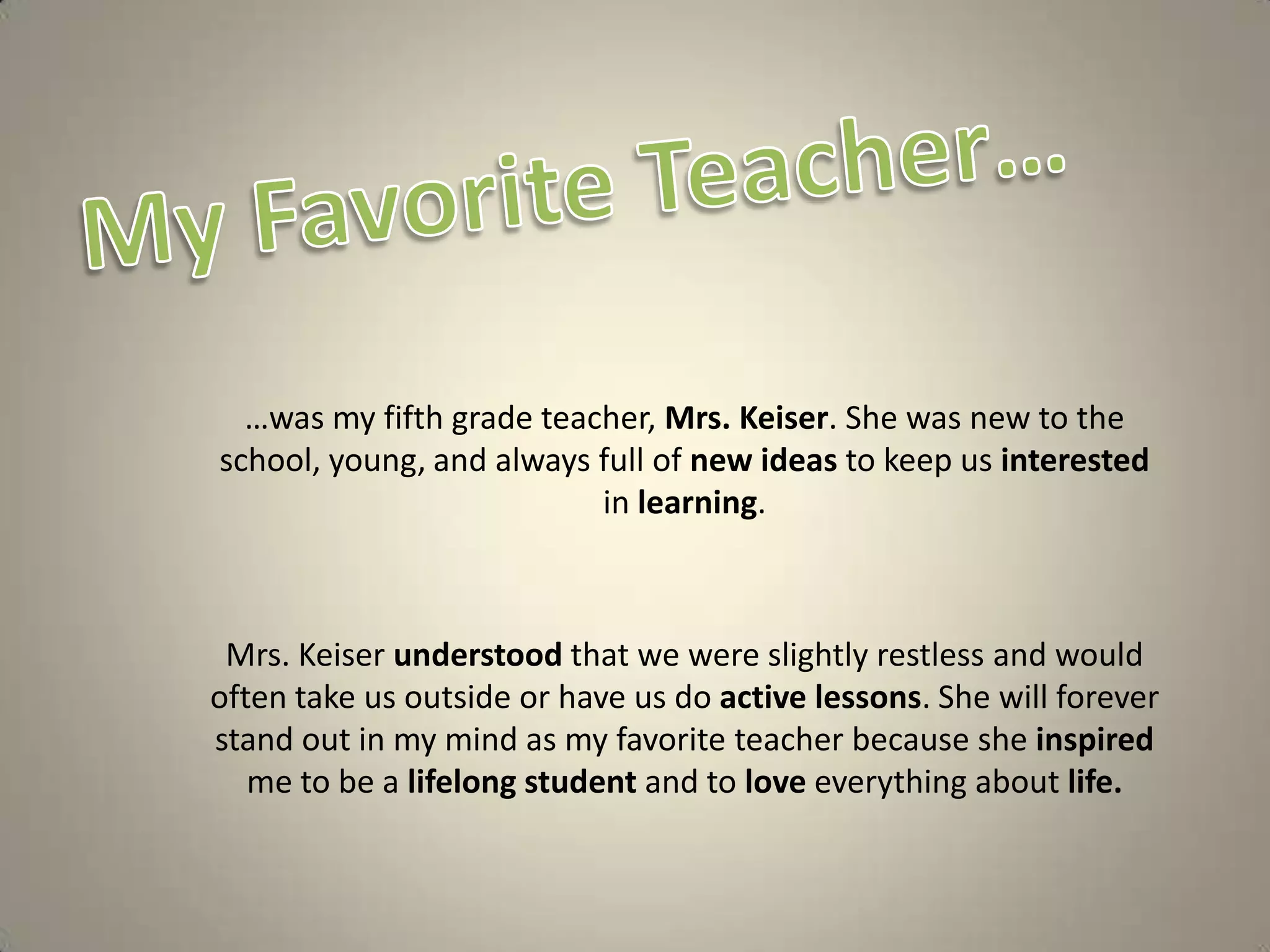 My favoriteteacher | PPTX